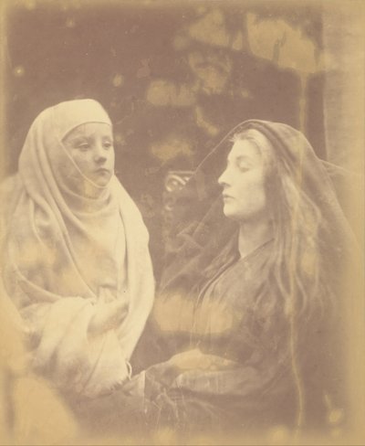 La piccola novizia e la regina Ginevra nella casa santa di Almesbury da Julia Margaret Cameron